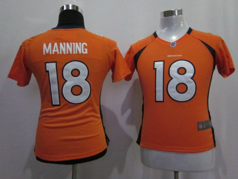 Nike NFL Women's Denver Broncos 18 Tennessee Manning Orange Nike Nike Nike Jerseyss